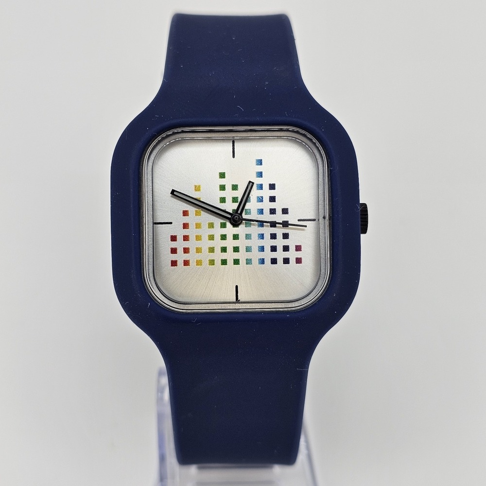 Modify Watches Unisex Analog Watch 38MM Gray Dial Blue Plastic Band New Battery